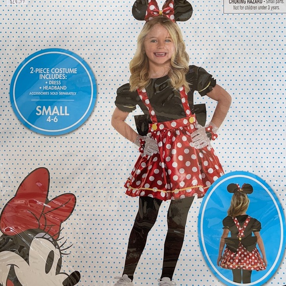 Minnie Mouse Black/Red Children’s Costume! New - Picture 5 of 8